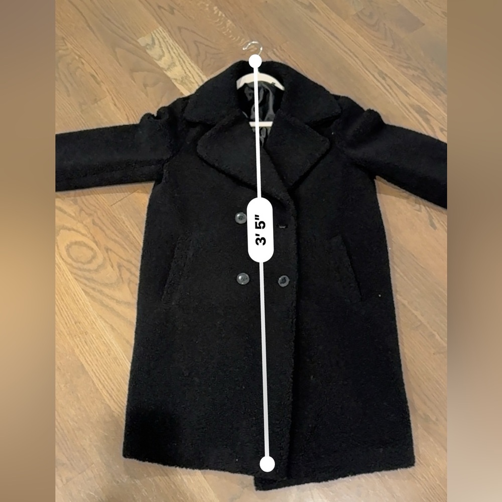 Ralph Lauren faux fur black coat. Women’s Sherpa jacket large L small lining fix - Picture 9 of 11